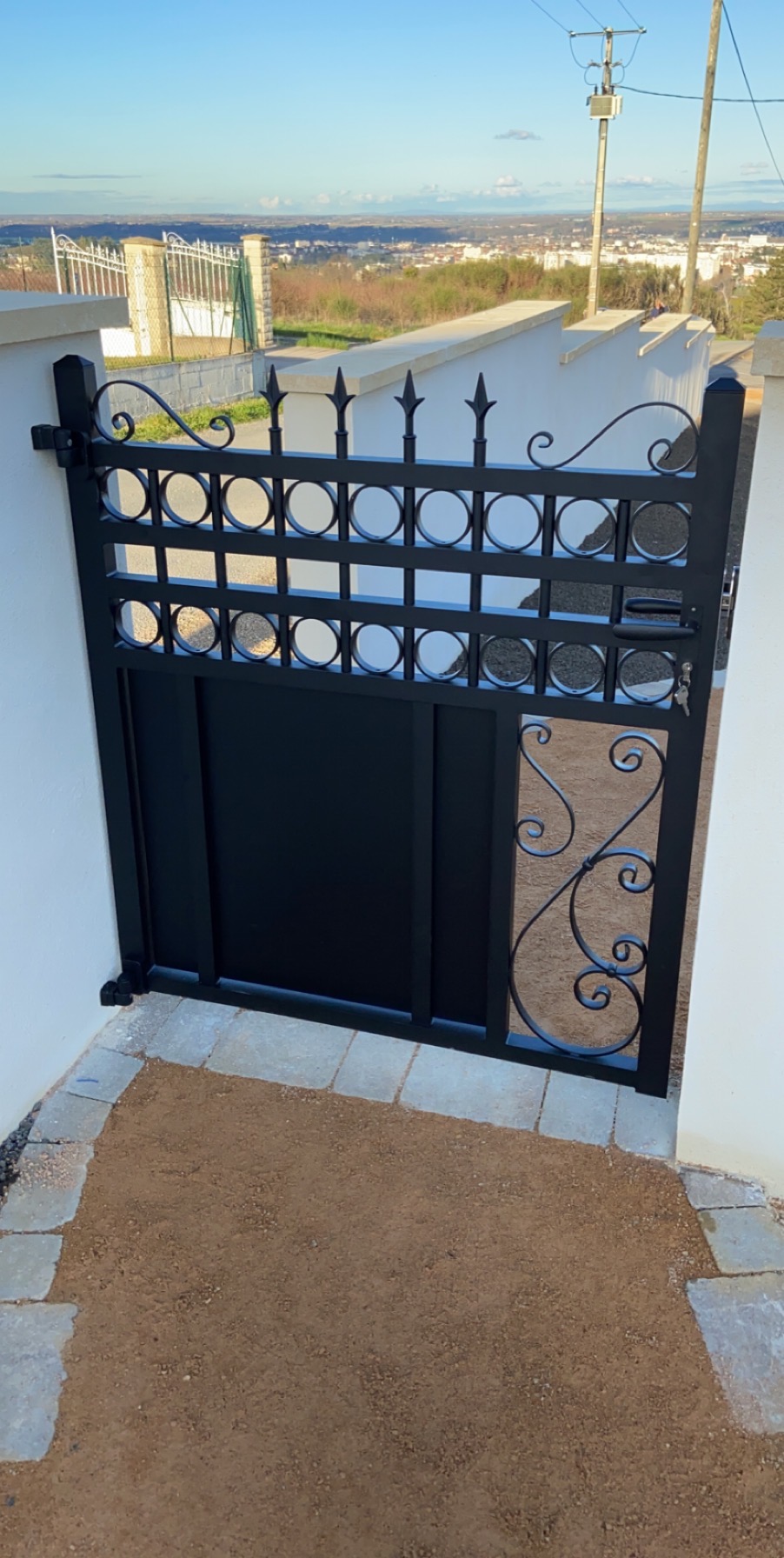 Portail + portillon dans le Rhône